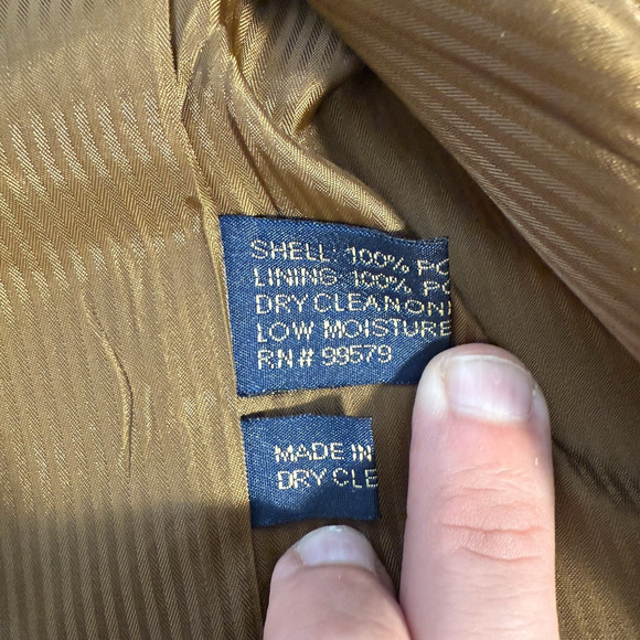 Norman Wells Collection Dawahares Polysuede Polyester Sport Coat 44R Brown - Picture 10 of 16